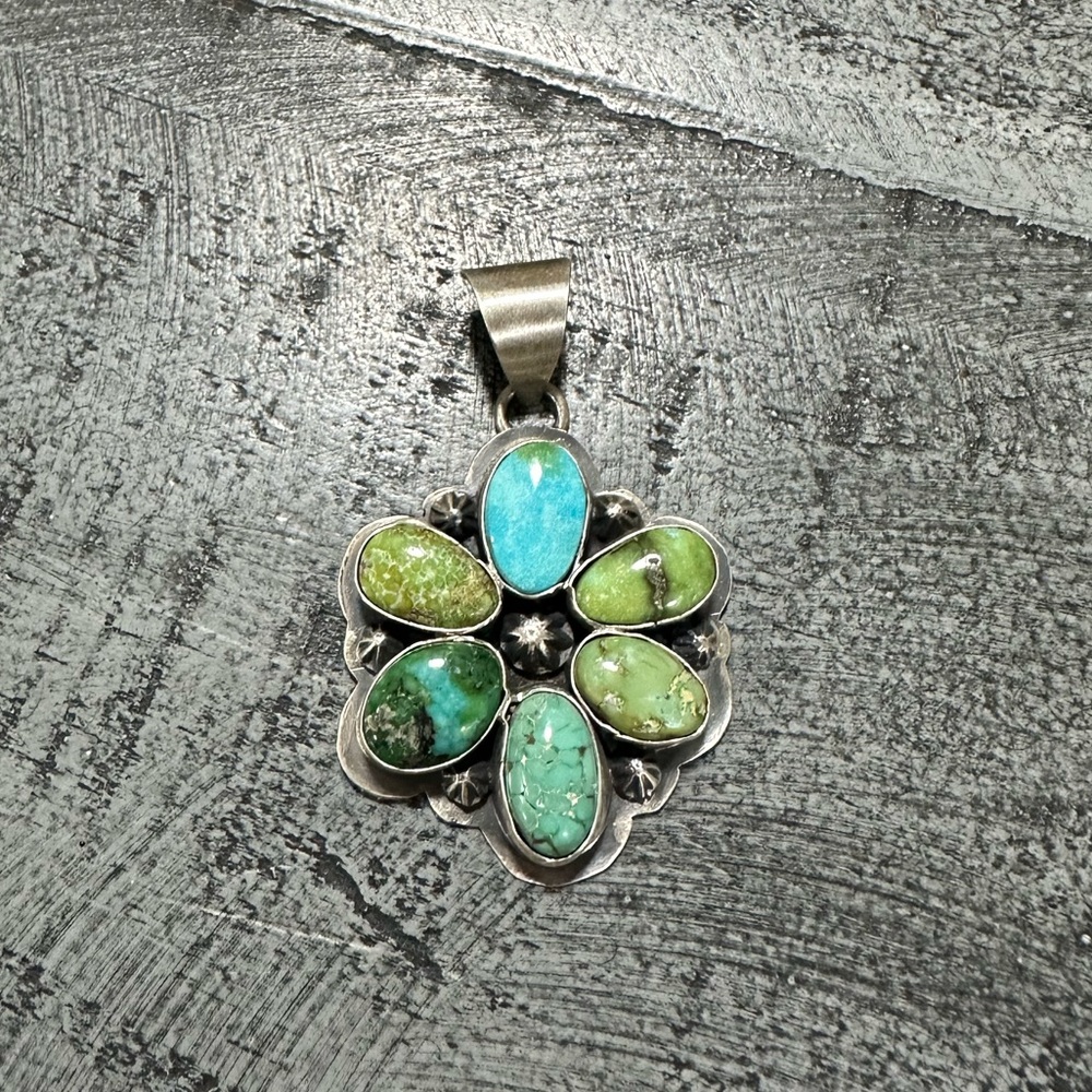 Turquoise Cluster Pendant